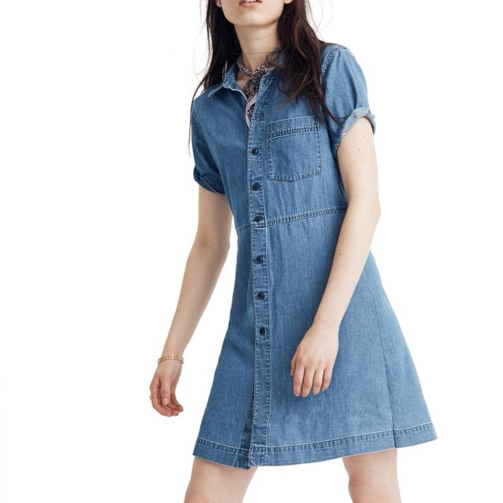 Madewell Denim Button-Up Mini Dress Sz S